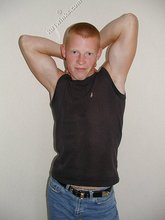 Shirtless posing session from a redheaded twink