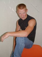 Shirtless posing session from a redheaded twink