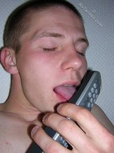 Buzzcut-sporting twink wants to fuck his remote