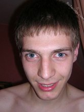 Blue-eyed twink doing stuff and showing his great cock