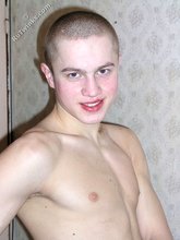 Buzzcut twink takes off his white undies on cam