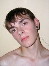 Dark-haired beauty posing in his tighty whities