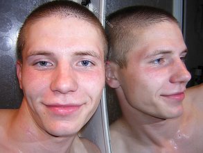 Smiling twink posing nude on the toilet (HQ gay XXX)