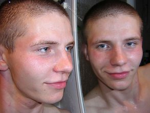 Smiling twink posing nude on the toilet (HQ gay XXX)