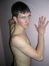 Horny twink narcissist licking his own biceps for some reason