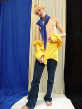 Extremely effeminate and gay-looking twink shows off his body