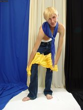 Extremely effeminate and gay-looking twink shows off his body