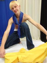 Extremely effeminate and gay-looking twink shows off his body