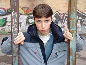 Blue-eyed twink showing that body of his while on the streets of Russia