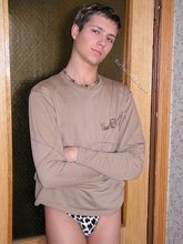 Effeminate guy decides to wear women panties for this one