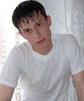 Cocky-looking brunette twink and his meaty cock/soles