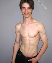 Dark-haired twink in an oversized sweater: HQ gay porn