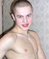 Buzzcut twink takes off his white undies on cam