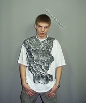 Blue-eyed twink blowing kisses after blowing his load