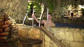 Steamy sauna fucking with two big-dicked twink teens