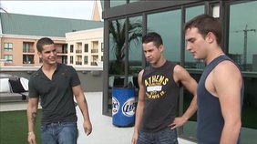 Jacked-up buddies end up sucking cocks simultaneously