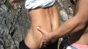 White get-up brunette twink gets his asshole ruined