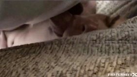 Broken nose twink gets fucked in front of an audience