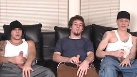 Three twinks and their mutual masturbation session