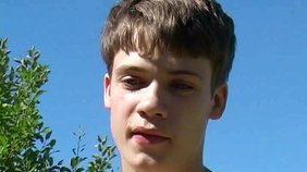 Dark-haired twink is on his own, stroking that cock