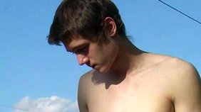 Good-looking twink stroking his great-looking cock