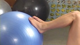 Two twinks, one ball - intense naked workout