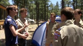 Boy scout twinks enjoying hardcore sex in a tent