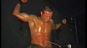 Jacked-up young dude punished by a wealthy creep