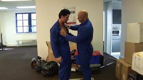 Pretty boy twink worships his coworker's cock