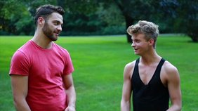 Young twink riding his lover's throbbing boner