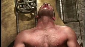 Brutal banging session featuring a horny muscle-bound freak