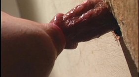 Two guys enjoying their gay experience in a serial killer room